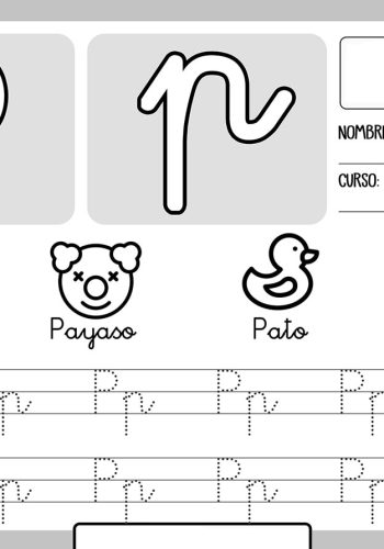fichas de la P para imprimir 1