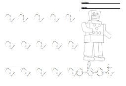 fichas de la R minúscula 1