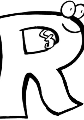 fichas de la R para colorear 1