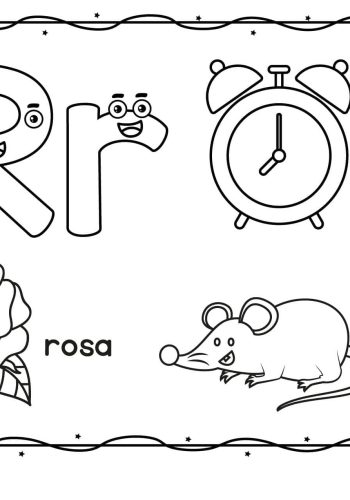 fichas de la R para colorear 2