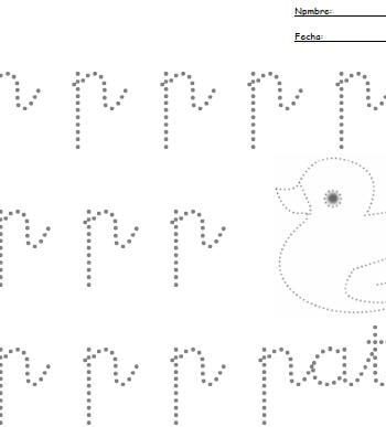 fichas de la p minúscula 1