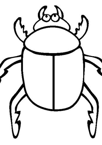 Fichas de escarabajos para colorear 1