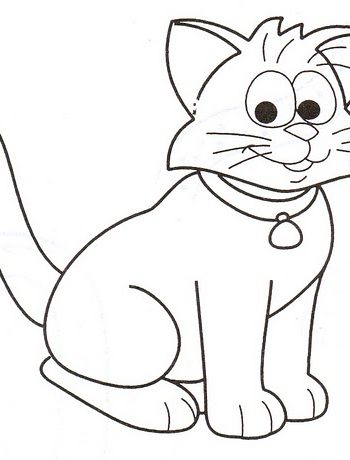 Fichas de gatos para colorear 1