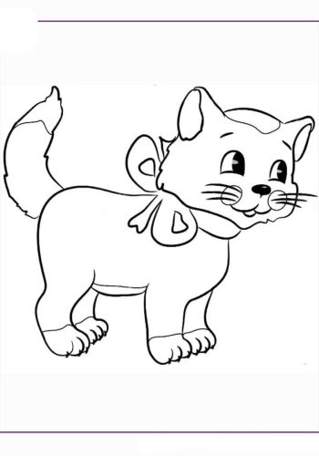 Fichas de gatos para colorear 2