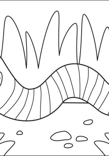Fichas de gusanos para colorear 1