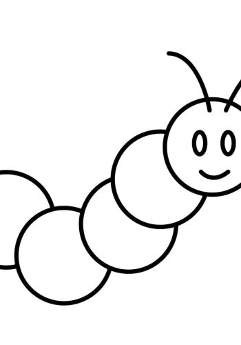 Fichas de gusanos para colorear 3