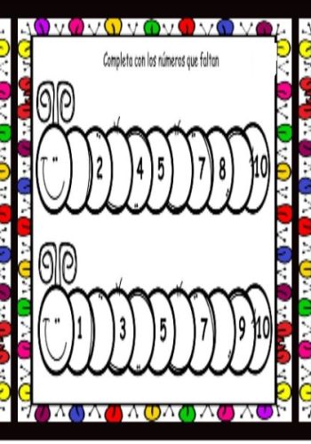 Fichas de gusanos para imprimir 2