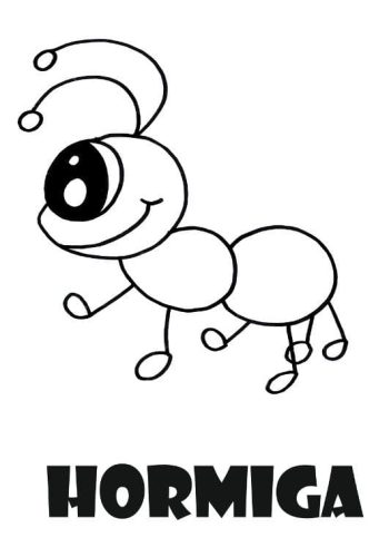 Fichas de hormigas para colorear 3