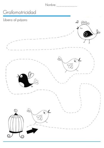 Fichas de pájaros para escribir 3