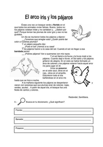 Fichas de pájaros para imprimir 3