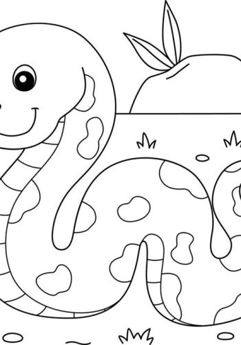 Fichas de serpientes para colorear 1