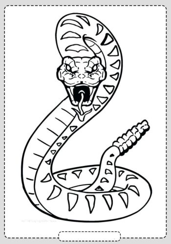 Fichas de serpientes para colorear 2