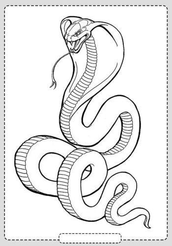 Fichas de serpientes para colorear 3