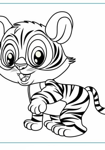 Fichas de tigres para colorear 2