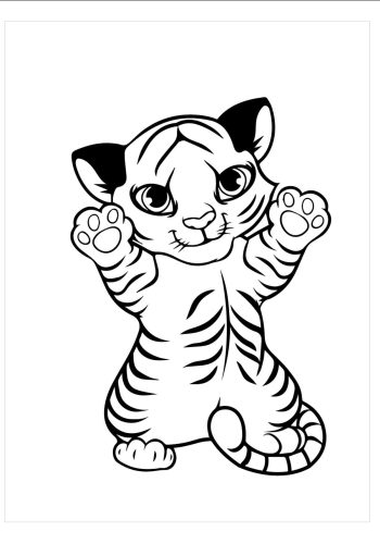 Fichas de tigres para imprimir 3