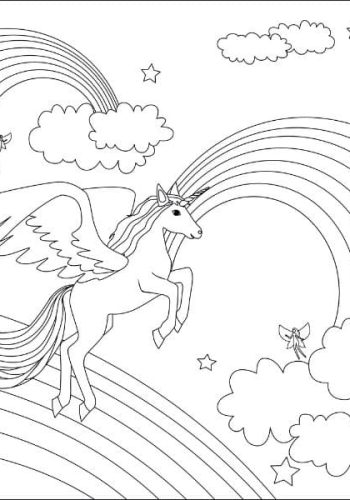 Fichas de unicornios para colorear 1