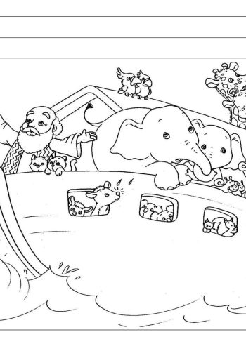 Fichas del arca de Noé para colorear 1