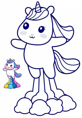 Fichas de unicornios para colorear 3