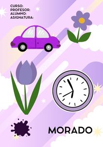 Fichas de color morado para imprimir 3