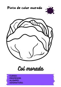 Fichas de color morado para colorear 2