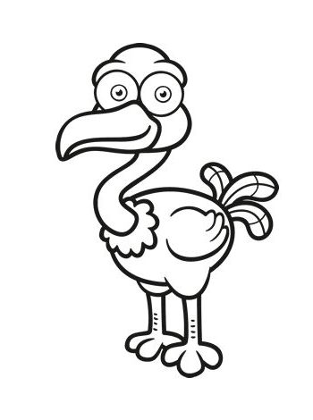 Fichas de avestruces para colorear 2