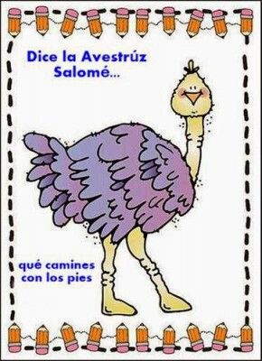 Fichas de avestruces para escribir 2
