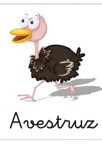Fichas de avestruces para escribir 3