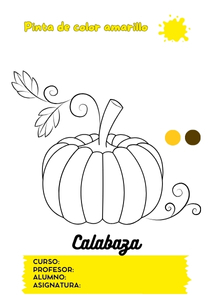 Fichas de color amarillo para colorear 1