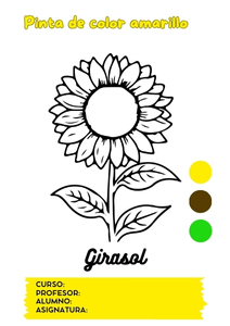 Fichas de color amarillo para colorear 3