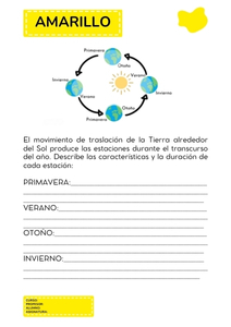 Fichas de color amarillo para escribir 2