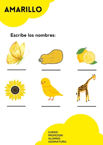 Fichas de color amarillo para escribir 3