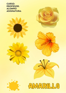 Fichas de color amarillo para imprimir 3