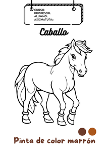 Fichas de color marrón para colorear 2