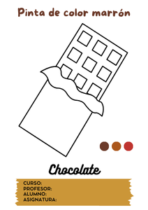 Fichas de color marrón para colorear 3