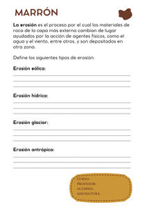 Fichas de color marrón para escribir 1