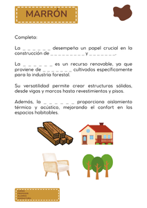 Fichas de color marrón para escribir 2