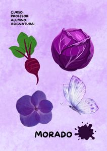 Fichas de color morado para imprimir 2