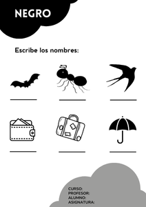 Fichas de color negro para escribir 3