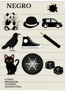 Fichas de color negro para imprimir 1