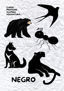 Fichas de color negro para imprimir 2