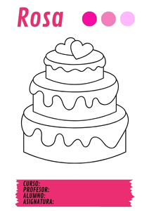 Fichas de color rosa para colorear 2