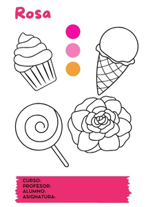 Fichas de color rosa para colorear 3