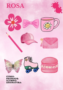 Fichas de color rosa para imprimir 1