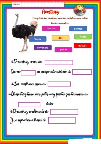 Fichas de avestruces para estudiar 2