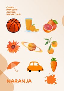 Fichas de color naranja para imprimir 2