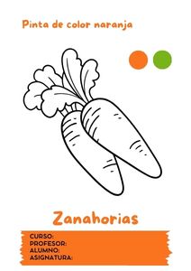 Fichas de color naranja para colorear 2