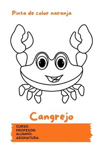 Fichas de color naranja para colorear 3