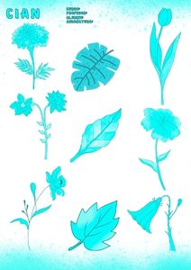 Fichas de color cian para imprimir 3