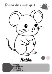 Fichas de color gris para colorear 1