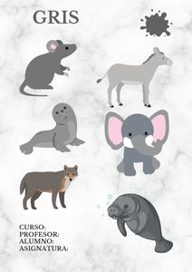 Fichas de color gris para imprimir 1